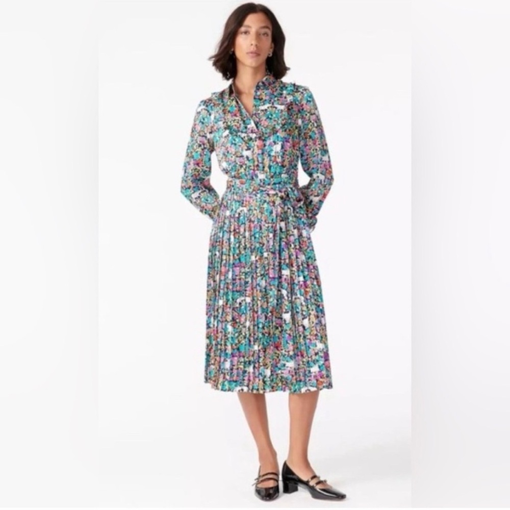 J. Crew “Grazing Goats” Ram Long Sleeve Dress